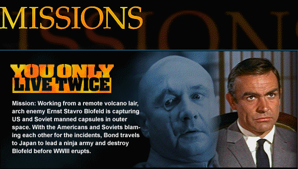 Blofeld, SPECTRE:s toppman, f�rs�ker starta ett k�rnvapenkrig genom att kapa en rysk och en amerikansk rymdkapsel. 