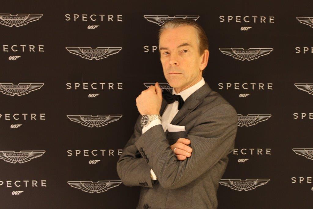 James Bond Gunnar Sch�fer with the Aston Martin DB10 Spectre same as Daniel Craig was drivning in Bond 24 SPECTRE