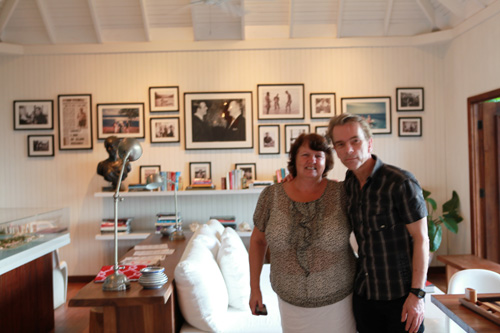 General Manager Jenny Wood here with President Mr James Bond Gunnar Sch�fer from Sweden Nybro and James Bond 007 Museum