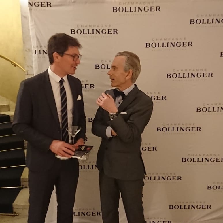 Bollingers exportchef Karl-Fr�d�ric Reuter, Oprak�llaren with CEO James Bond Gunnar Sch�fer