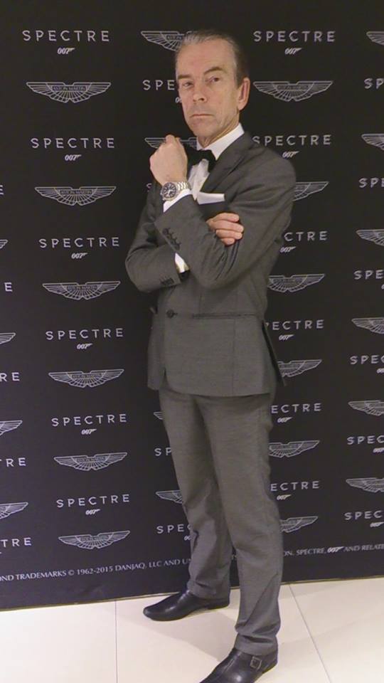 James Bond Gunnar Sch�fer with the Aston Martin DB10 Spectre same as Daniel Craig was drivning in Bond 24 SPECTRE